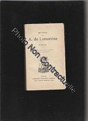 Seller image for Oeuvres de A. de Lamartine. posies : premires mditations potiques la mort de socrate for sale by Dmons et Merveilles