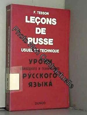 Seller image for Leons de russe usuel et technique : Par F. Tesson for sale by Dmons et Merveilles