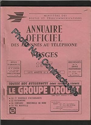 Seller image for Annuaire officiel des abonns au tlphone de 1967 - VOSGES for sale by Dmons et Merveilles