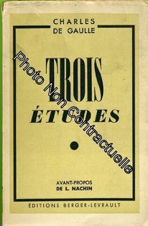 Seller image for Trois tudes. suivies du memorandum du 26 janvier 1940. avant-propos de l. nachin for sale by Dmons et Merveilles