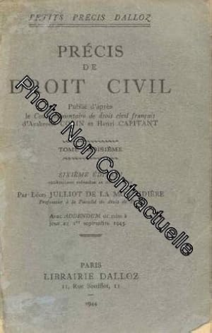 Image du vendeur pour Prcis de droit civil tome 3 mis en vente par Dmons et Merveilles