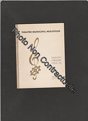 Seller image for AIDA - Programme officiel LE THEATRE MUNICIPAL DE MULHOUSE Saison Lyrique 1953-1954 for sale by Dmons et Merveilles