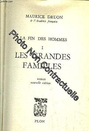 Seller image for la fin des hommes tome 1: les grandes familles for sale by Dmons et Merveilles