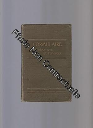 Seller image for Formulaire mathmatique et technique (extrait des cours de l'cole) 16e dition for sale by Dmons et Merveilles