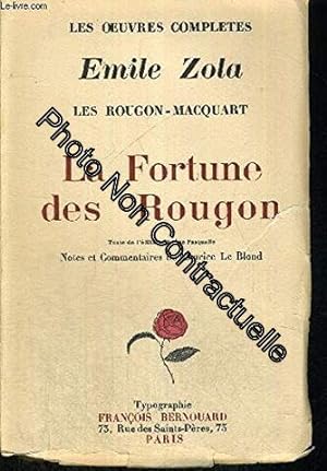 Image du vendeur pour LA FORTUNE DES ROUGON - LES ROUGON- MACQUART- LES OEUVRES COMPLETES mis en vente par Dmons et Merveilles