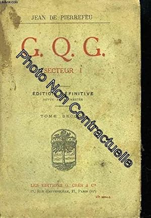 Seller image for G.q.g. secteur 1. tome 2nd for sale by Dmons et Merveilles