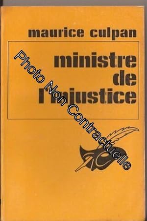 Seller image for Ministre de l'injustice for sale by Dmons et Merveilles