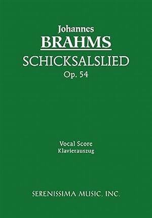 Bild des Verkufers fr Schicksalied, Op. 54 - Vocal score zum Verkauf von GreatBookPricesUK