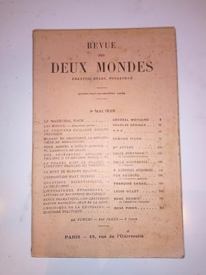 Image du vendeur pour Revue des deux mondes 1 Mai 1929 mis en vente par Dmons et Merveilles