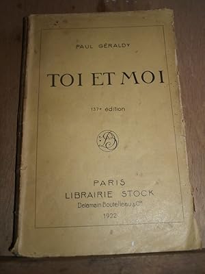 Image du vendeur pour Toi et moi Librairie mis en vente par Dmons et Merveilles