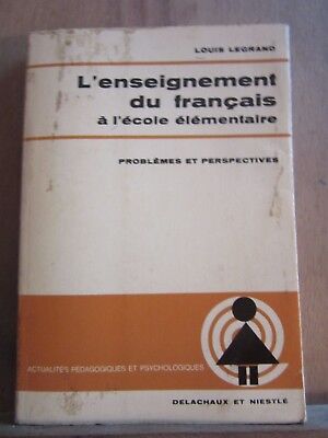 Image du vendeur pour legrand L'enseignement du franais  l'cole lmentairedelachaux Niestl mis en vente par Dmons et Merveilles