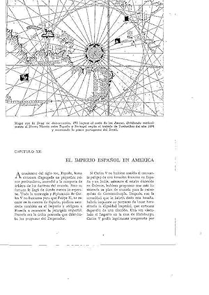 Seller image for LAMINA 28132: Mapa con la linea de demarcacion segn Tordesillas for sale by EL BOLETIN