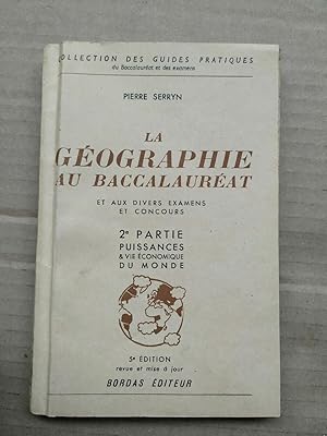 La géographie au baccalauréat