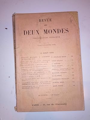 Image du vendeur pour Revue des deux mondes 15 Aot 1926 mis en vente par Dmons et Merveilles