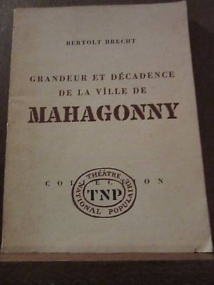 Bild des Verkufers fr Grandeur et dcadence de la ville de mahagony TNP zum Verkauf von Dmons et Merveilles