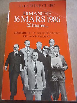 Seller image for Dimanche 16 mars 1986 20 heures 1998 for sale by Dmons et Merveilles