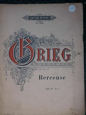 Grieg Berceuse Opus 38. N1 Pièce pour piano Editions Peters N2426