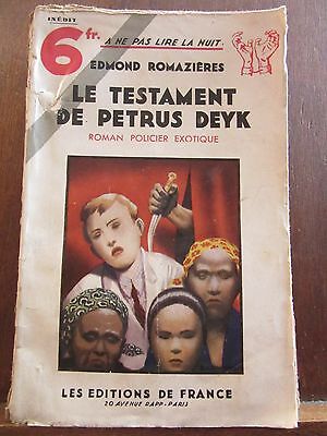 Seller image for Le Testament de Petrus Deyk Les for sale by Dmons et Merveilles