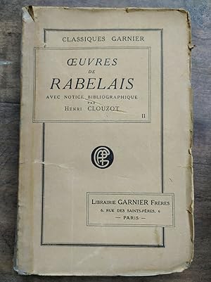 Imagen del vendedor de Oeuvres de Rabelais ii a la venta por Dmons et Merveilles