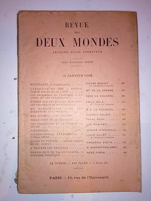 Bild des Verkufers fr Revue des deux mondes 15 Janvier 1938 zum Verkauf von Dmons et Merveilles