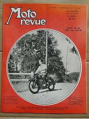Moto Revue n 1051 Essai de la 200 cmc d k w 22 Septembre 1951