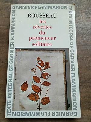 Imagen del vendedor de Rousseau - Les rveries du promeneur solitaire a la venta por Dmons et Merveilles