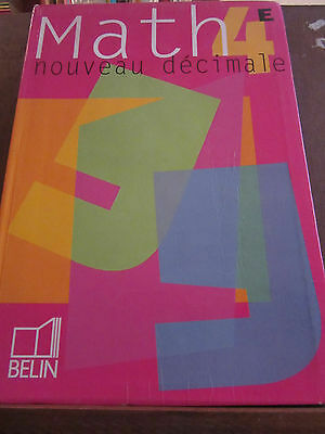Seller image for Math nouveau dcimale 4e for sale by Dmons et Merveilles
