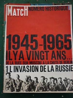 PARIS MATCH n823 du 16 janvier 1965 spécial Barbarossa invasion de la Russie