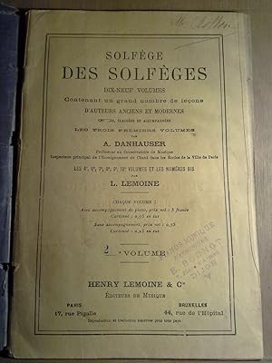 l Lemoine Solfège des solfèges 2ème volume cie