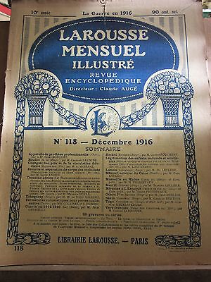 Larousse Mensuel illustré Revue Encyclopédique n118 Décembre 1916