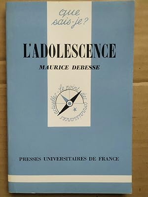 Imagen del vendedor de L'adolescence Que sais je Presses universitaires a la venta por Dmons et Merveilles