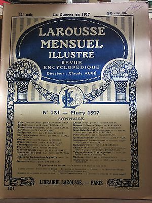 Larousse Mensuel illustré Revue Encyclopédique n121 Mars 1917
