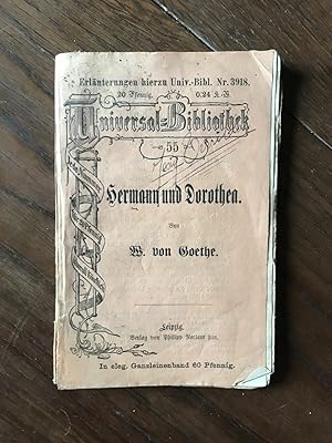 Seller image for Hermann und dorothea Wolfgang von goethe for sale by Dmons et Merveilles