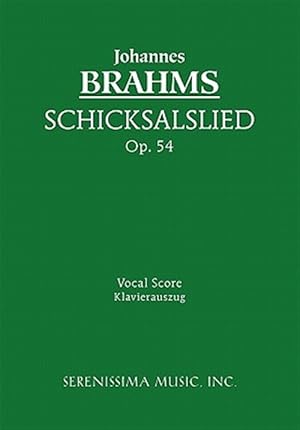 Bild des Verkufers fr Schicksalied, Op. 54 - Vocal score zum Verkauf von GreatBookPrices