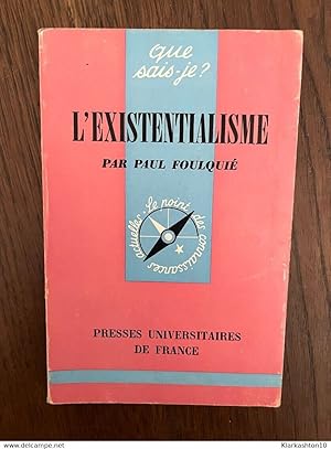 Seller image for l'existentialisme for sale by Dmons et Merveilles