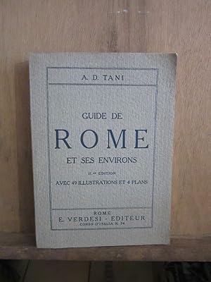 Immagine del venditore per a d tani Guide de Rome et ses environs Rome e venduto da Dmons et Merveilles