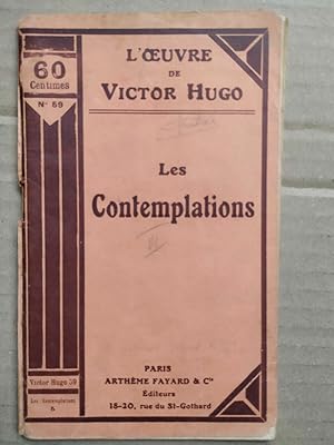 Imagen del vendedor de L'oeuvre de 59 - Les contemplations 5 Arthme Fayard a la venta por Dmons et Merveilles