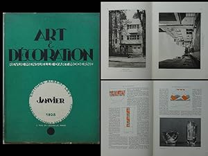 ART ET DECORATION JANVIER 1928 - LE CORBUSIER, MALLET STEVENS, LURCAT, JEAN LUCE