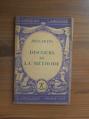 Bild des Verkufers fr Ren Descartes Discours de la Mthode Classiques larousse zum Verkauf von Dmons et Merveilles