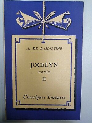 Bild des Verkufers fr Alphonse de Lamartine - Jocelyn Extraits II Classiques Larousse zum Verkauf von Dmons et Merveilles