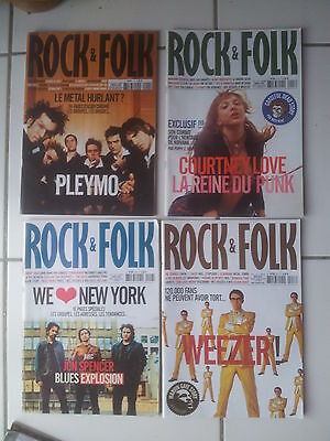 Image du vendeur pour lot 4 revues ROCK FOLK 414 415 416 417 Pleymo Weezer mis en vente par Dmons et Merveilles