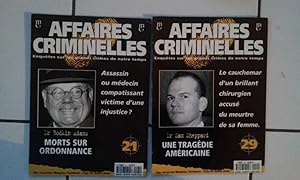 Image du vendeur pour lot AFFAIRES CRIMINELLES 21 et 29 Dr Bodkin Adams Dr Sam Shepard serial killer mis en vente par Dmons et Merveilles