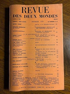 Seller image for Revue des deux mondes Fvrier 1979 for sale by Dmons et Merveilles