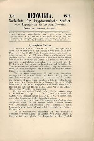 Bild des Verkufers fr Hedwigia Fnfzehnter Band 1876 Nr. 1-12 (12 Hefte) zum Verkauf von Clivia Mueller