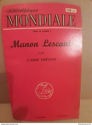 Seller image for Manon lescaut Bibliothque Mondiale for sale by Dmons et Merveilles