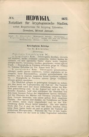 Bild des Verkufers fr Hedwigia Sechszehnter Band 1877 Nr. 1-12 (12 Hefte) zum Verkauf von Clivia Mueller