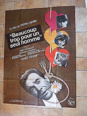 Affiche 120 X 160 Beaucoup trop pour un seul homme de Pietro Germi BE