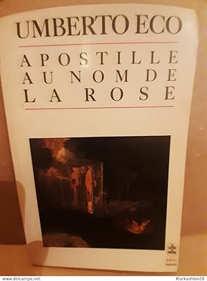 Image du vendeur pour Apostille au nom de la rose mis en vente par Dmons et Merveilles