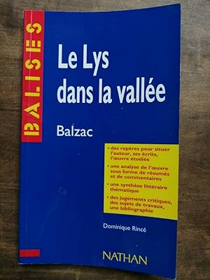 Dominique Rincé Balzac Le Lys dans la vallée