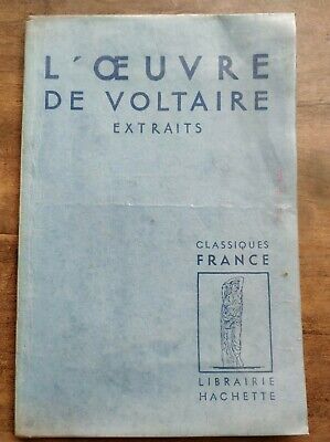 Seller image for L'oeuvre De Voltaire extraits Classiques France Librairie hachette for sale by Dmons et Merveilles